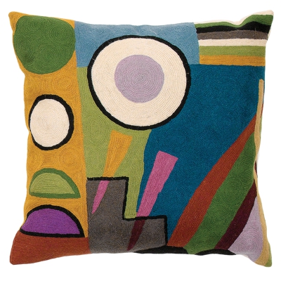 Zaida Kandinsky Abstract World Cushion 18"